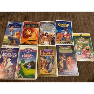 Lot‎ of Walt Disney VHS Tapes Classic Animated Movies Lion King Jungle Book